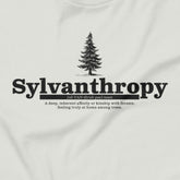 Sylvanthropy nature t-shirt silver close-up forest connection design